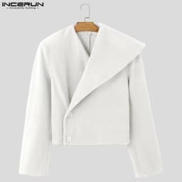 Pánský stylový asymetrický blazer casual streetwear módní elegantní jarní kabát - náhled 6