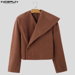 Pánský stylový asymetrický blazer casual streetwear módní elegantní jarní kabát - náhled 5