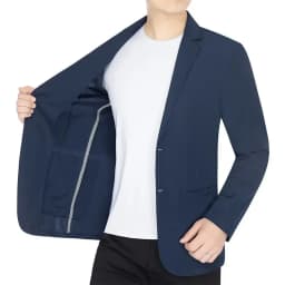 Pánské letní sako prodyšné síťované slim fit volnočasové béžové sportovní sako vel. XL-4XL - náhled 5