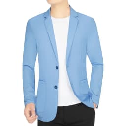 Pánské letní sako prodyšné síťované slim fit volnočasové béžové sportovní sako vel. XL-4XL - náhled 6