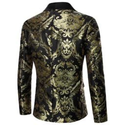 Pánský elegantní oblek pro společenské události - formální sako slim fit svatba večírek - náhled 4