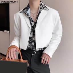 Pánské sako jednobarevné elegantní volnočasové sako slim fit podzimní móda vel. S-5XL - náhled 3