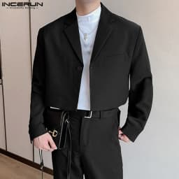 Pánské sako jednobarevné elegantní volnočasové sako slim fit podzimní móda vel. S-5XL - náhled 4