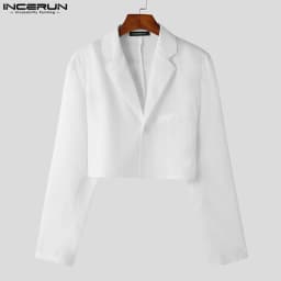 Pánské sako jednobarevné elegantní volnočasové sako slim fit podzimní móda vel. S-5XL - náhled 6