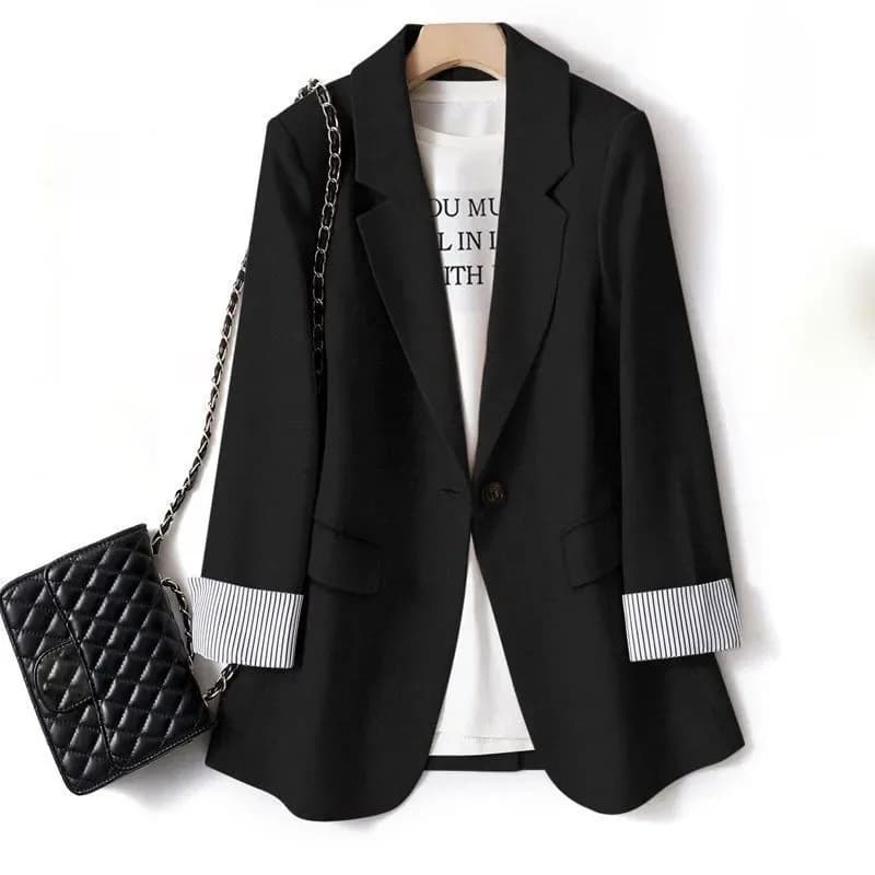 Dámský elegantní károvaný blazer pro kancelář jarní lehký kabátek XS-6XL