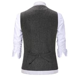 Pánská společenská vesta slim fit - elegantní vintage design pro svatbu a formální událost - náhled 3