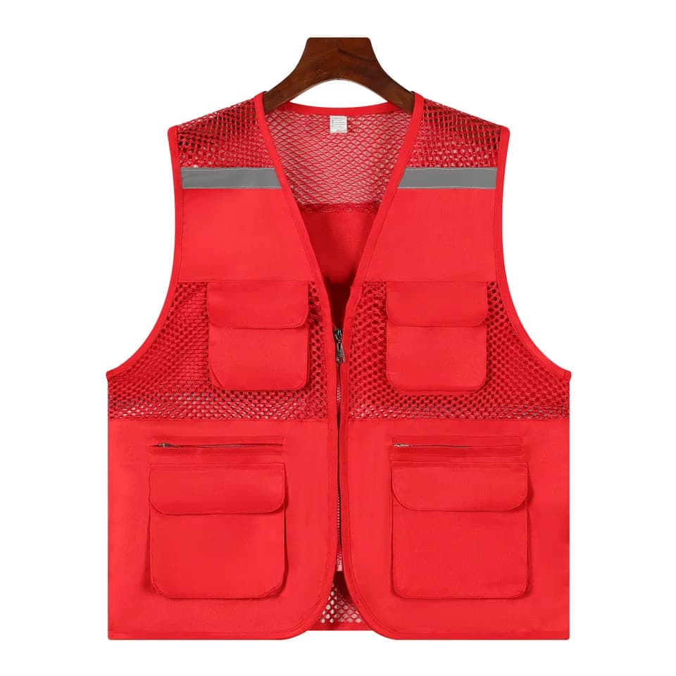 Prodyšná pánská vesta XXL - víceúčelová outdoor vesta s kapsami pro sport a volný čas