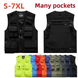 Pánská lovecká vesta s mnoha kapsami do přírody, lov, outdoor, prodyšná síťovina letní - náhled 2