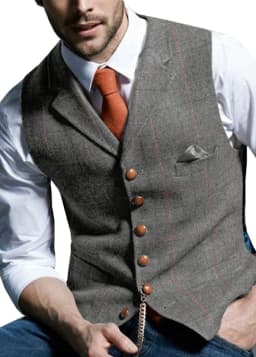 Pánská vlněná vesta v army zelené - elegantní společenský model pro svatbu a volný čas - náhled 7