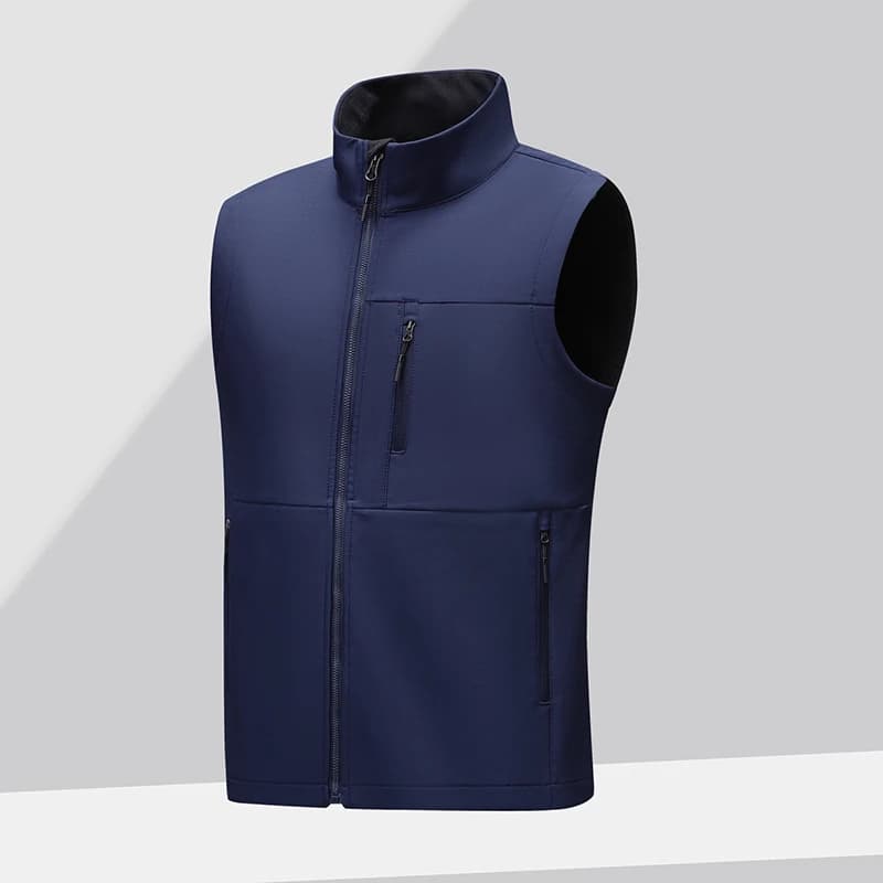 Pánská zateplená softshellová vesta do deště - sportovní outdoor bunda bez rukávů