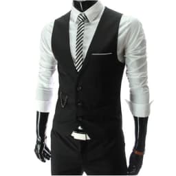 Pánská společenská vesta slim fit - elegantní módní doplněk pro formální i casual styl - náhled 2