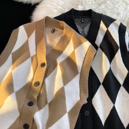 Pánská vlněná vesta módní styl teplý zimní svetr volný střih elegantní vrstva - náhled 6