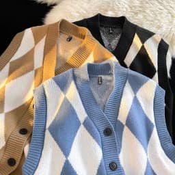 Pánská vlněná vesta módní styl teplý zimní svetr volný střih elegantní vrstva - náhled 7