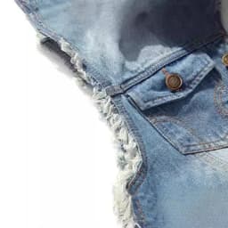 Pánská modrá riflová vesta slim fit - módní jarní/letní bunda bez rukávů - náhled 7