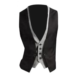 Pánská formální vesta slim fit, jednobarevná, společenské oblečení, V výstřih, elegantní střih - náhled 5
