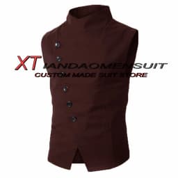 Pánská vesta Steampunk slim fit - elegantní společenský oděv pro svatbu a formální událost - náhled 4