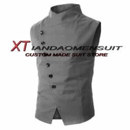 Pánská vesta Steampunk slim fit - elegantní společenský oděv pro svatbu a formální událost - náhled 5
