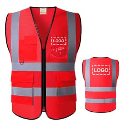 Prodyšná síťovaná pracovní vesta s mnoha kapsami pro muže outdoor bezpečnost - náhled 4