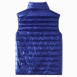 Pánská prošívaná vesta bez rukávů - lehká, sportovní, modré barvy, volný střih XS-3XL - náhled 3
