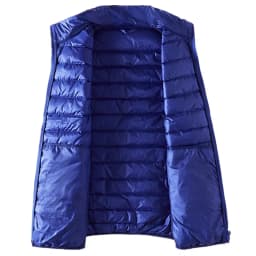 Pánská prošívaná vesta bez rukávů - lehká, sportovní, modré barvy, volný střih XS-3XL - náhled 4
