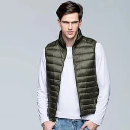 Pánská prošívaná vesta bez rukávů - lehká, sportovní, modré barvy, volný střih XS-3XL - náhled 7