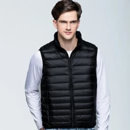 Pánská prošívaná vesta bez rukávů - lehká, sportovní, modré barvy, volný střih XS-3XL - náhled 6