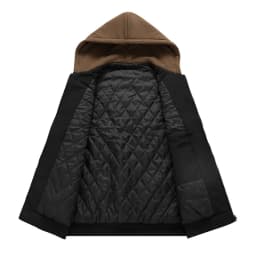 Pánská zimní vesta XXL - teplá prošívaná vesta s kapucí pro silnější postavy 3XL-10XL - náhled 5