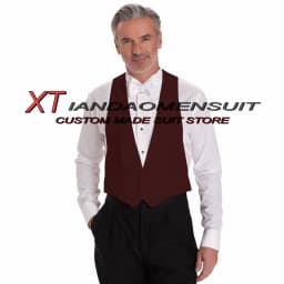 Pánská svatební vesta slim fit formální společenský kabátek bez rukávů elegantní - náhled 4