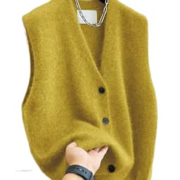 Módní dámská pletená vesta s výstřihem do V - elegantní svetr bez rukávů v nadčasovém stylu - náhled 2