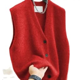 Módní dámská pletená vesta s výstřihem do V - elegantní svetr bez rukávů v nadčasovém stylu - náhled 3