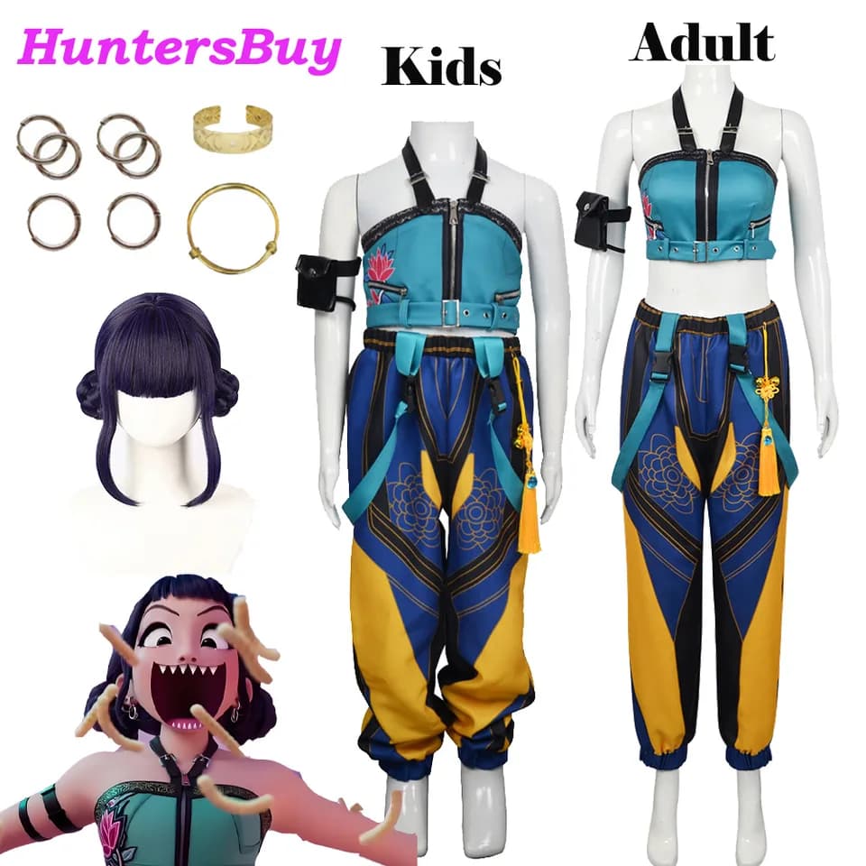 Dámský a dětský kostým k Halloweenu - Démonický cosplay pro ženy a dívky s parovou