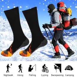 Termo ponožky do zimního počasí - Termo-vyhřívané sportovní ponožky unisex pro outdoor a lyžování - náhled 4