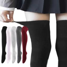 Dámské nadkolenní ponožky zimní módní teplé vícebarevné vysoké elastické - náhled 2