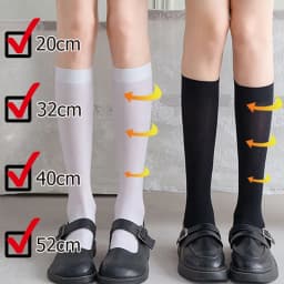 Dámské podkolenky černobílé módní tenké elegantní vysoké módní punčochy - náhled 3