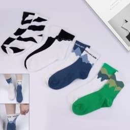 Dámské asymetrické ponožky jarní sportovní designové kreativní vzory komfortní střední délka - náhled 4