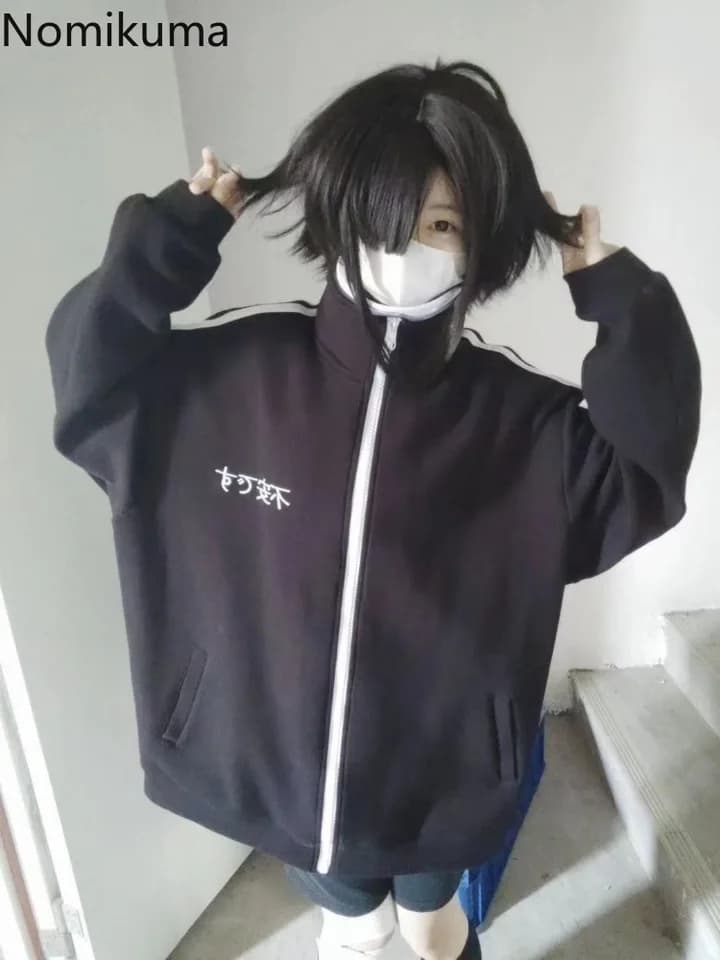 Dámská módní bunda s límcem na zip - stylový oversize kabát streetwear Y2k trend
