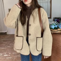 Dámský plyšový kabát | Teplý zimní oversize kabátek | Módní fleece bunda volného střihu - náhled 2