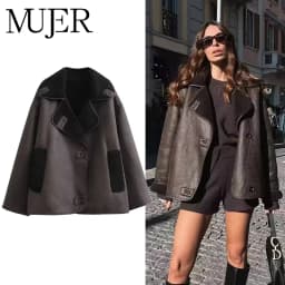 Dámská prošívaná kožená bunda - teplá zimní móda, oversize střih, elegantní design - náhled 2