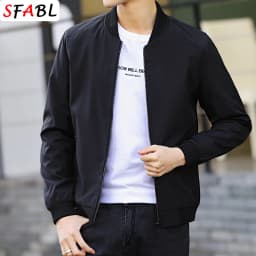 Pánská jarní bunda slim fit s kapsami na zip - lehká sportovní bomber bunda S-3XL - náhled 3