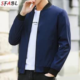 Pánská jarní bunda slim fit s kapsami na zip - lehká sportovní bomber bunda S-3XL - náhled 5