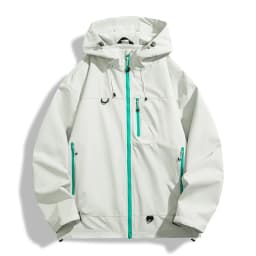 Voděodolná unisex outdoorová bunda s kapucí - turistika, camping, treking, sport - náhled 2
