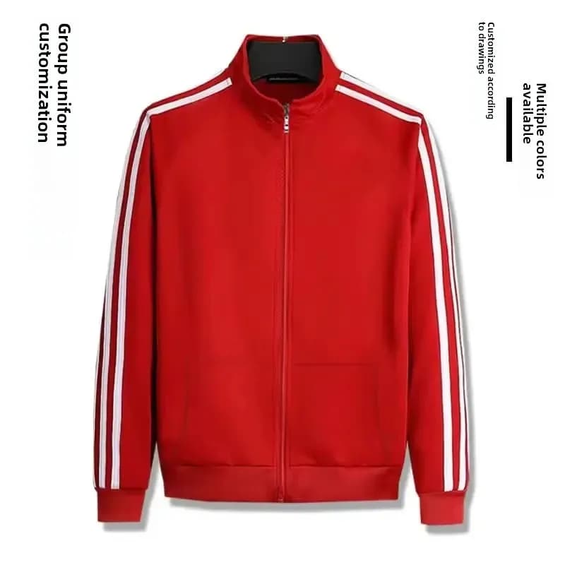 Pánská sportovní bunda se stojákem na zip - outdoor casual módní víceúčelová černá XL