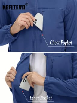 Pánská outdoorová bunda softshell zateplená fleece nepromokavá turistická bunda S-3XL - náhled 6