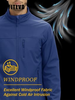 Pánská outdoorová bunda softshell zateplená fleece nepromokavá turistická bunda S-3XL - náhled 5