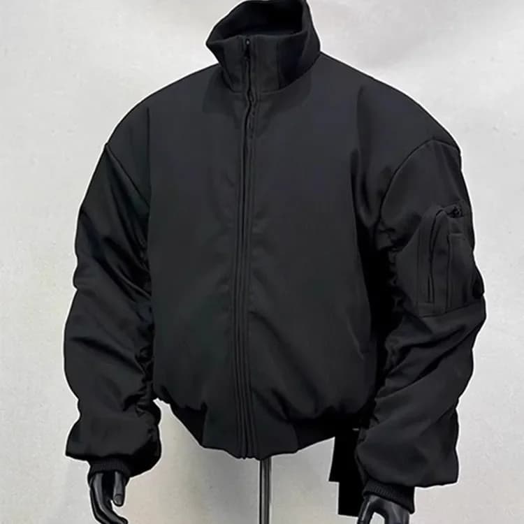 Pánská letecká bunda bomber baseball styl volný střih jarní podzimní kabát
