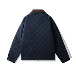 Pánská prošívaná bunda manšestrová zateplená bomber podzim/zima outdoor teplá sportovní - náhled 3