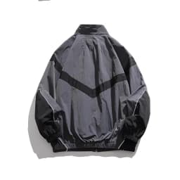 Pánská retro bunda na zip - stylový jarní kabát volného střihu pro každodenní nošení - náhled 4