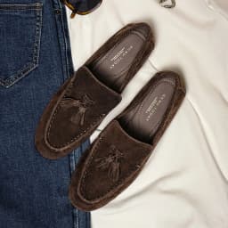 Dámské semišové mokasíny s třásněmi slip on kulatá špička pohodlné boty - náhled 4