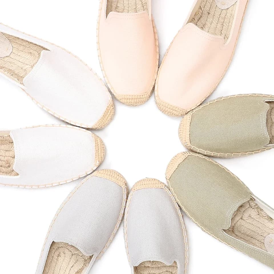 Dámské espadrilky casual konopné ploché s platformou slip-on