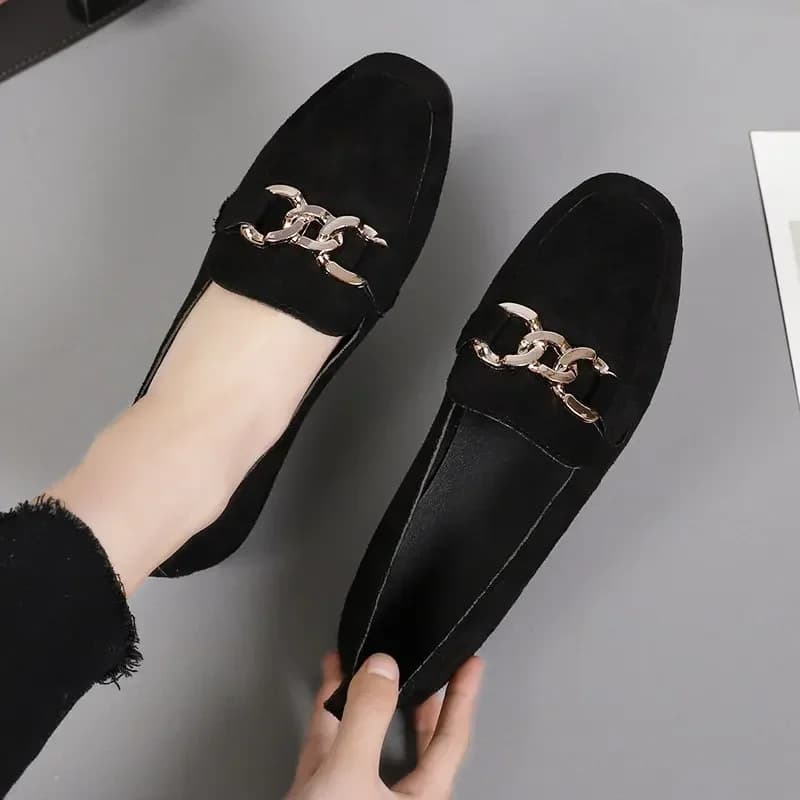 Dámské jarní ploché boty loafers slip-on mokasíny 35-41